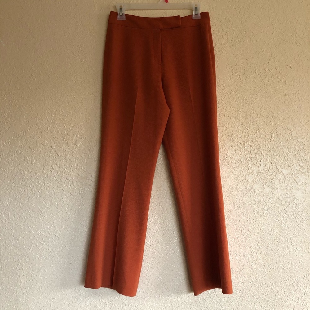 Larry Levine Petite Orange Suits Pants.